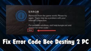 How to Fix Error Code Bee Destiny 2 PC?