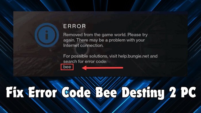 Fix Error Code Bee Destiny 2 pC: best solution 2024