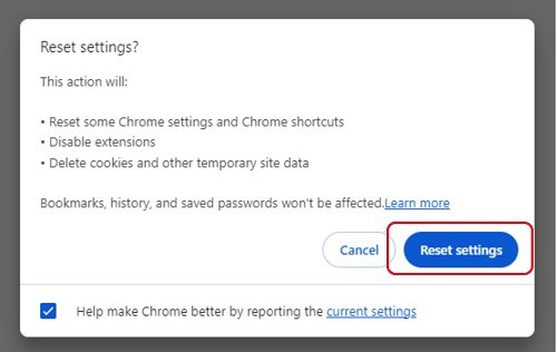 Reset the Internet Settings on Your Browser